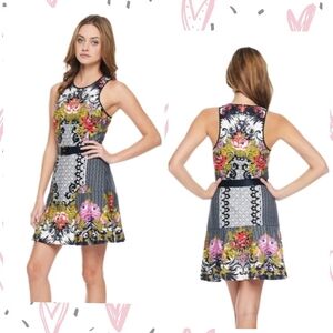 Juicy Couture Eloise Angel Printed Floral Patterned Sleeveless Dress